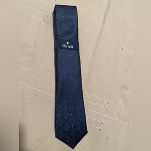 NWT* Stanford Navy blue with Grid Men’s neck Tie
